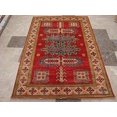 thumbnail image 1 of Super Kazak Caucasion Geometric Veg Dyed Mahal Hand Knotted Rug Carpet (6.3 x 4.1)', 1 of 7