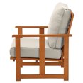 thumbnail image 3 of 31x31x33" Eucalyptus Grandis Wood Cushioned Club Chair, Beige, 3 of 4