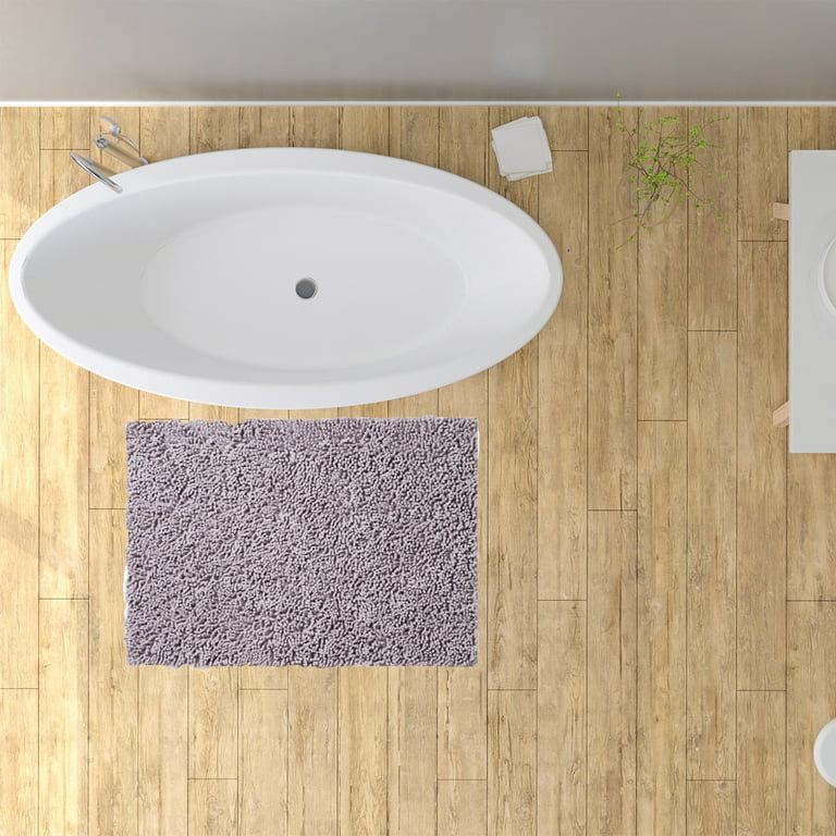 REINDEER FLY Bathroom Rug, Soft Absorbent Bathroom Mat and Bath Mat,  Premium Microfiber Shag Bath Rug Machine Washable (15.7x24,Brown and  White) 