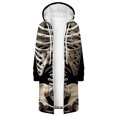 thumbnail image 5 of Zip up Hoodie Women Halloween Hoodies Y2k Basic Layering Hooded Jacket Skeleton Print Sweatshirt for Women Workout Hoodies Long Sleeve Jacket with Pockets Holiday Hoodie, 5 of 5