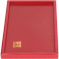 thumbnail image 1 of AVEKI Serving Tray, Red Solid Wood Fruit Plate for Kitchen Countertop (Square L) B0514, 1 of 8