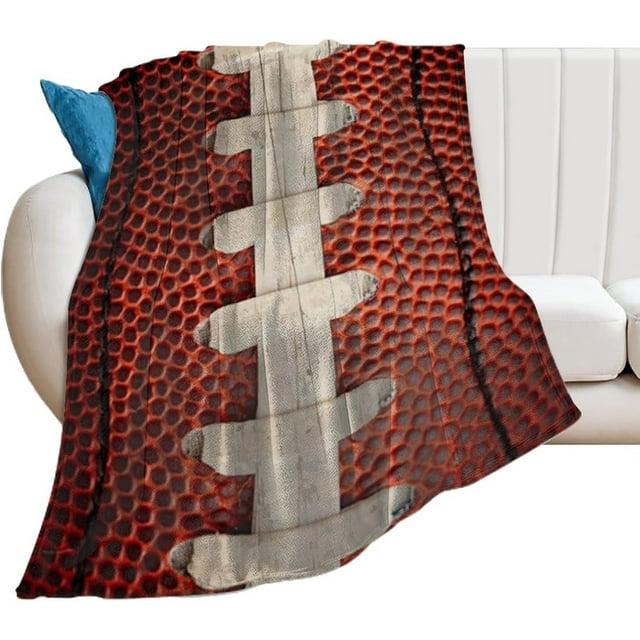 LHSHID Flannel Fleece Blanket American Football Field Green for Bedroom Couch Travelling Comfortable All Season Air Conditioning Blanket for Adult Chidern 30x40in