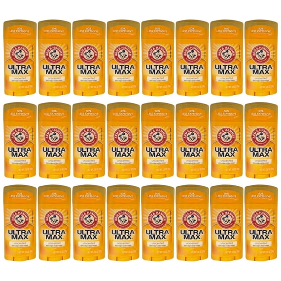 Pack of (24) Arm And Hammer Ultramax, Unscented Antiperspirant Deodorant, Invisible Solid, 2.6 fl oz