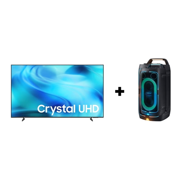 Combo TV Samsung 75" Crystal UHD U8200HF 4K Vision AI + Torre de Sonido MX-ST50F 240W
