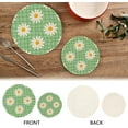 thumbnail image 4 of Pot Holders Trivets Set Pure Cotton Potholders Set, Hot Pads Set of 2, Cute Daisy Hot Pot Trivets One 9.45 Inch and One 7 Inch Home Decor Gifts, 4 of 7