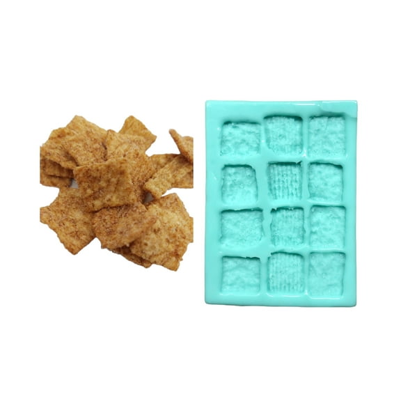Cinnamon Toasted Squares Cereal Type Silicone Mold| Cereal Shape Silicone Mold| Mold for Wax| Mold for Resin| Not Food Grade