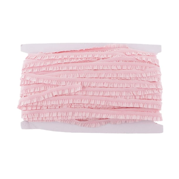 Carrete Elástico Banda de Costura Elástica para Pelucas Cintura Ropa Interior Pantalones Zapatos Hojas Disfraces Manualidades Proyectos de Bricolaje ( Rosa 1 Baoblaze Ribete de encaje elástico multiusos