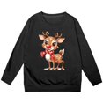 thumbnail image 4 of MIASHUI Sweatshirts de Noël pour Enfants Pull Imprimé Décontracté à Manches Longues, Noir, 8-9 Ans, 4 of 4