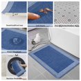 thumbnail image 6 of Dark Blue Retro Greek Key Bath Mat 3 Piece Bathroom Rug Set, Geometric Greece Ancient Rustic Non Slip Bath Rug Contour Mat and Toilet Lid Cover, Absorbent Shower Mats Soft Bath Rugs and Mats Sets, 6 of 8