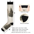 thumbnail image 3 of FORMRS Womens Knee High Socks Casual Long Thick Travel Daily Wear, 2 Pairs, Hand Drawn Christmas Stars, 3 of 6
