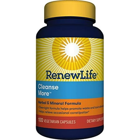Adult Cleanse More -Detox, helps relieve occasional bloating and restore regularity, Herbal & Mineral Formula-Overnight Constipation?Relief-Gluten, Dairy & Soy Free-100 Vegetarian Capsules