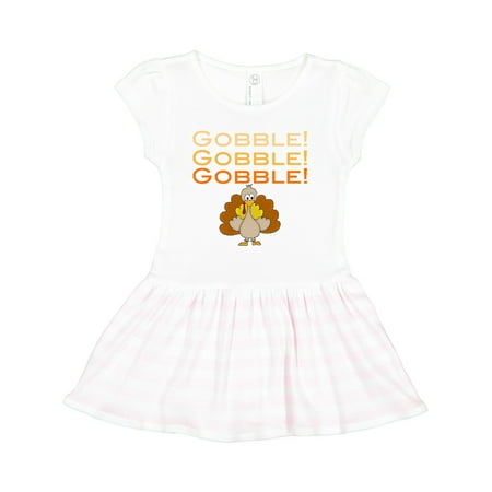 

Inktastic Gobble Gobble Gobble - Turkey Gift Toddler Girl Dress
