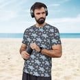 thumbnail image 4 of Wukai Turtle Print Men's Short-Sleeved Mesh T-Shirt,Quick-Dry Short Sleeve Workout T-Shirt-6X-Large, 4 of 8