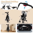 thumbnail image 3 of Costway Foldable Lightweight Baby Stroller Kids Travel Pushchair 5-Point Safety System, 3 of 9