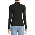 thumbnail image 3 of No Boundaries Women's Juniors Long Sleeve Mock Neck Top, Sizes XS-3XL, 3 of 5