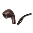 thumbnail image 2 of Una pipa, tres usos, madera maciza encerada, pipa antigua, sándalo negro curvado, pipa de cobre filtrado de 9 mm, 2 of 5