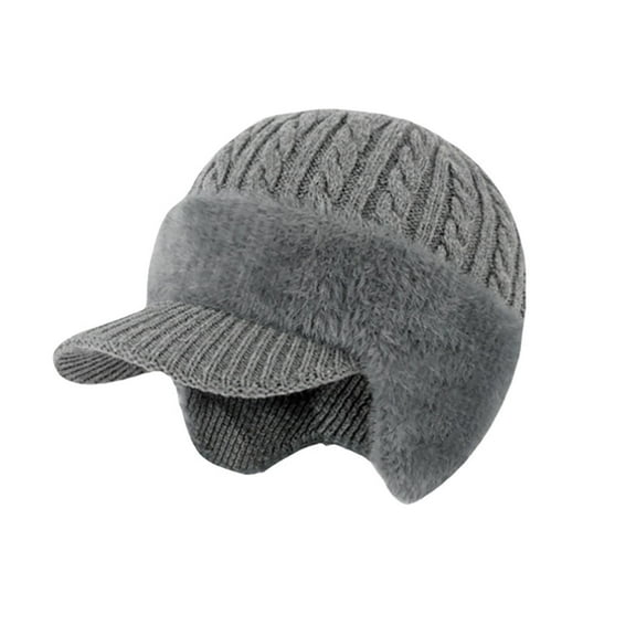 HNMKIU Hats Leifeng Cap & Ear Warmer for Winter Outdoor Activities—Thermal Lined Knit Hat for Extreme Cold Weather Windproof Durable Snood Style Grey,One Size