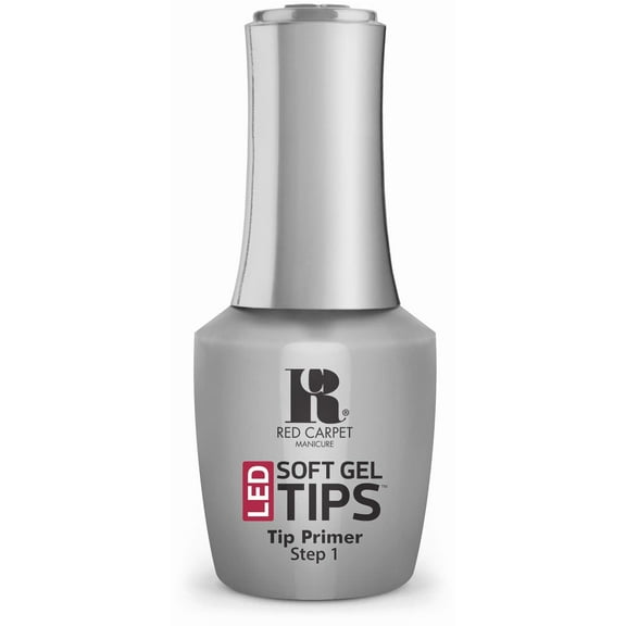 Red Carpet Manicure LED Soft Gel Tips Tip Primer 9mL - Non-Acid, Quick Dry Formula for Maximum Adhesion and Long-Lasting Manicure.