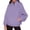 Purple, variant on gbyLJF Women's Oversized Sweatshirt Stand-up Collar Long Sleeve Pullover Shirts Solid Color Casual Half-zipper Top with Large Pocket