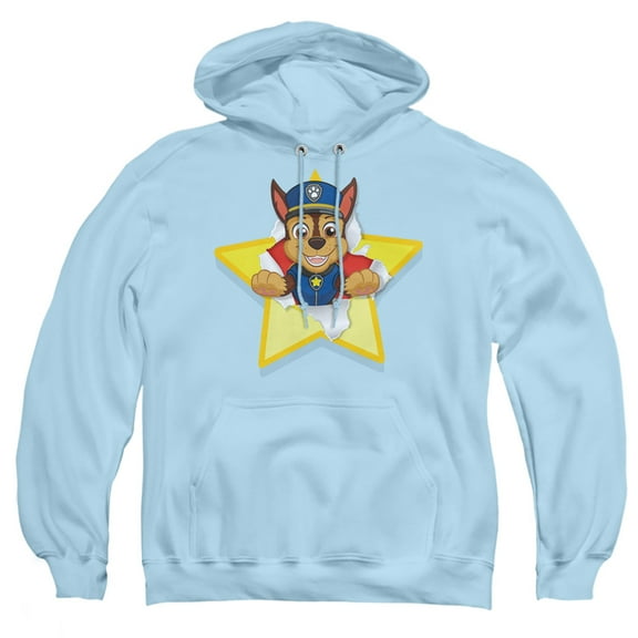 Paw Patrol Chase Torn Star Unisex Adult Pull-Over Hoodie