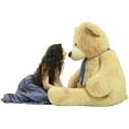 thumbnail image 3 of 6 Foot Teddy Bear Soft Giant Stuffed Animal Beige Color, Stuffed by Hand in USA, 3 of 7
