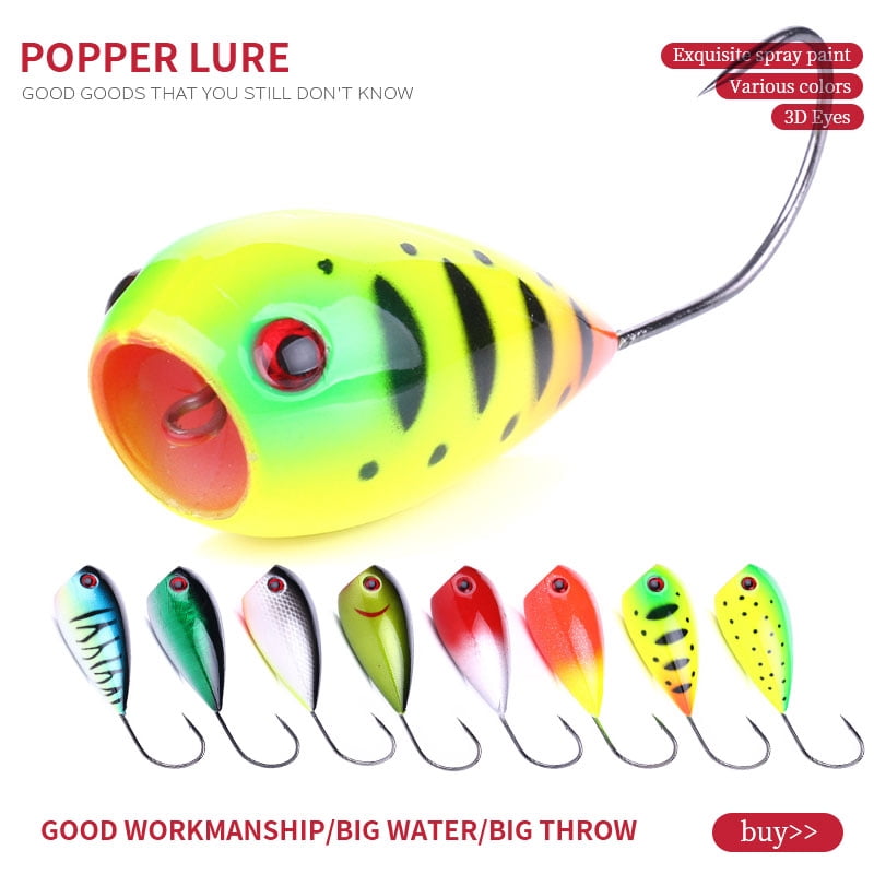 HENGJIA 8pcs Bucktail Jigs Saltwater Fishing Jigs Head Surf Fishing Lures Bait Top Water Popper Fishing Jigs Hooks for Bass Striper