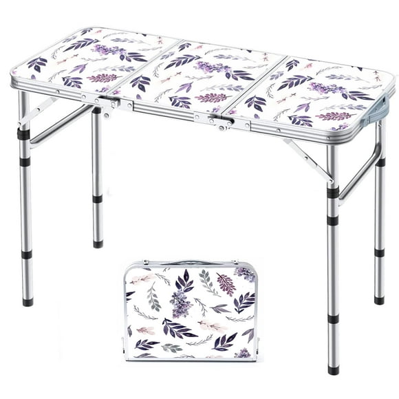 Mesa de camping plegable Yriuat 91 x 41 cm de altura ajustable