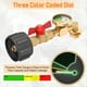 thumbnail image 4 of Adaptador de Codo para Recarga de Propano de 3 Piezas con Medidor de Tanque, Adaptador de Tanque de Propano para Tanque de 1 Lb, Medidor de Gas Propano Universal, 4 of 5