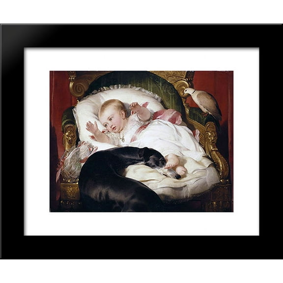 Victoria, Princess Royal, with Eos 20x24 Framed Art Print by Edwin Henry Landseer