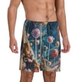 thumbnail image 2 of Sikiie Starry Sky Planet Lollipop Mens Pajama Shorts, Lightweight Lounge Pant with Pockets Soft Sleep Pj Shorts for Men3X-Large, 2 of 6