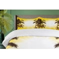 thumbnail image 4 of Ambesonne Tropical Duvet Cover Sets, Place with Palm Trees, 2-King, Yellow and White, 4 of 7