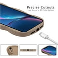 thumbnail image 6 of for iPhone XR Case 6.1 Inch Curly Wave Frame Phone Case Cute Design Color Aesthetic Phone Case Soft TPU Shockproof Protective Bumper Case Cover for Girls, Khaki, 6 of 12
