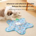 thumbnail image 6 of Rechargeable Automatic Cat Toy, 3-Mode Touch-Activated Interactive Toy with Random Motion, Concealed Feather & Squeaky Sound for Indoor Cats & Kittens (Blue), 6 of 10