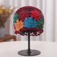 thumbnail image 6 of Hsqqdc 1 Piece Vintage Flower Crochet Hollow Beanie Hat for Women, Lightweight Elastic Breathable Knit Skull Cap, 6 of 7