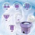 thumbnail image 3 of Lavadora portátil plegable, lavadora de cubeta pequeña, 6,5 l de alta potencia, fácil de , lavadora pequeña compacta para RV, apartamento, Violeta perfecl Lavadora portátil, 3 of 8