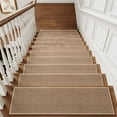 thumbnail image 3 of Pxyqht 8x30in Flax Non-Slip Stair Treads 4 Pack, Rubber Backing Indoor Washable Stair Mats for Wooden Steps, Family Friendly Stair Rug, 3 of 6