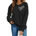 thumbnail image 2 of Ailaofu Women Valentine's Sweatshirt Love Heart Print Pullover Tops Loose Casual Cute Valentines Gift Long Sleeve Sweatshirt, 2 of 7