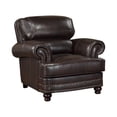 thumbnail image 4 of Lexicon Milford Breathable Faux Leather Upholstered Chair in Brown, 4 of 9