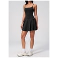 thumbnail image 4 of PISONIC Womens Tennis Dress, 2-in-1 Golf Workout Dress with Built-in Bra & Shorts Pockets, Athletic Dresses with Adjustable Strap, 4 of 6