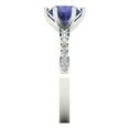 thumbnail image 3 of Clara Pucci 14K White Gold 1.71ct Tanzanite Solitaire with Accents Ring, 3 of 8