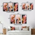 thumbnail image 4 of Designart "Whimsical Liquid Pink and Gold Art Glamorous Charm III" Abstract Shapes Framed Wall Art Set Of 3 - Gold Transitional Frame Gallery Wall Set For Home Decor, 4 of 6