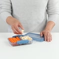 thumbnail image 3 of Sistema Ocean Bound Plastic Small Split Food Storage Container, 350 mL, BPA-Free, Teal or Blue (Not Selectable), 3 of 6