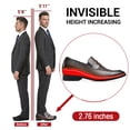 thumbnail image 2 of CMR CHAMARIPA Height Increasing Shoes - Formal Tall Men Shoes - Black Slip On Penny Loafers 7 CM / 2.76 Inches, 2 of 6