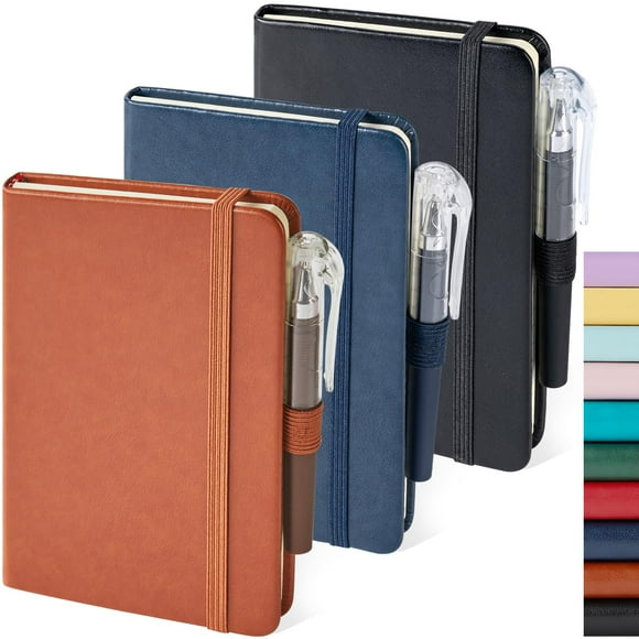 Cuadernos de Bolsillo NIRMIRO A6 3-Pack con Bolígrafo