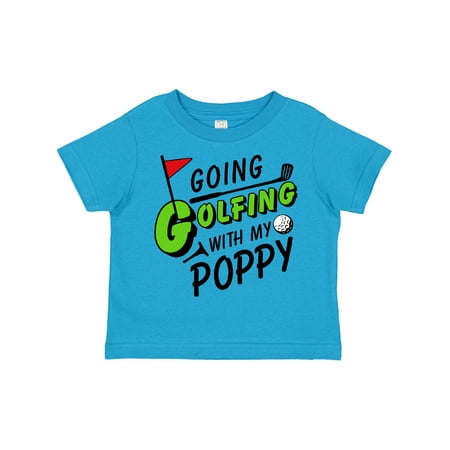 

Inktastic Going Golfing with My Poppy- Kids Golf Gift Toddler Boy or Toddler Girl T-Shirt