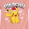 thumbnail image 3 of Pokémon - Pikachu With Hat - Youth Girls Short Sleeve Graphic T-Shirt, 3 of 5