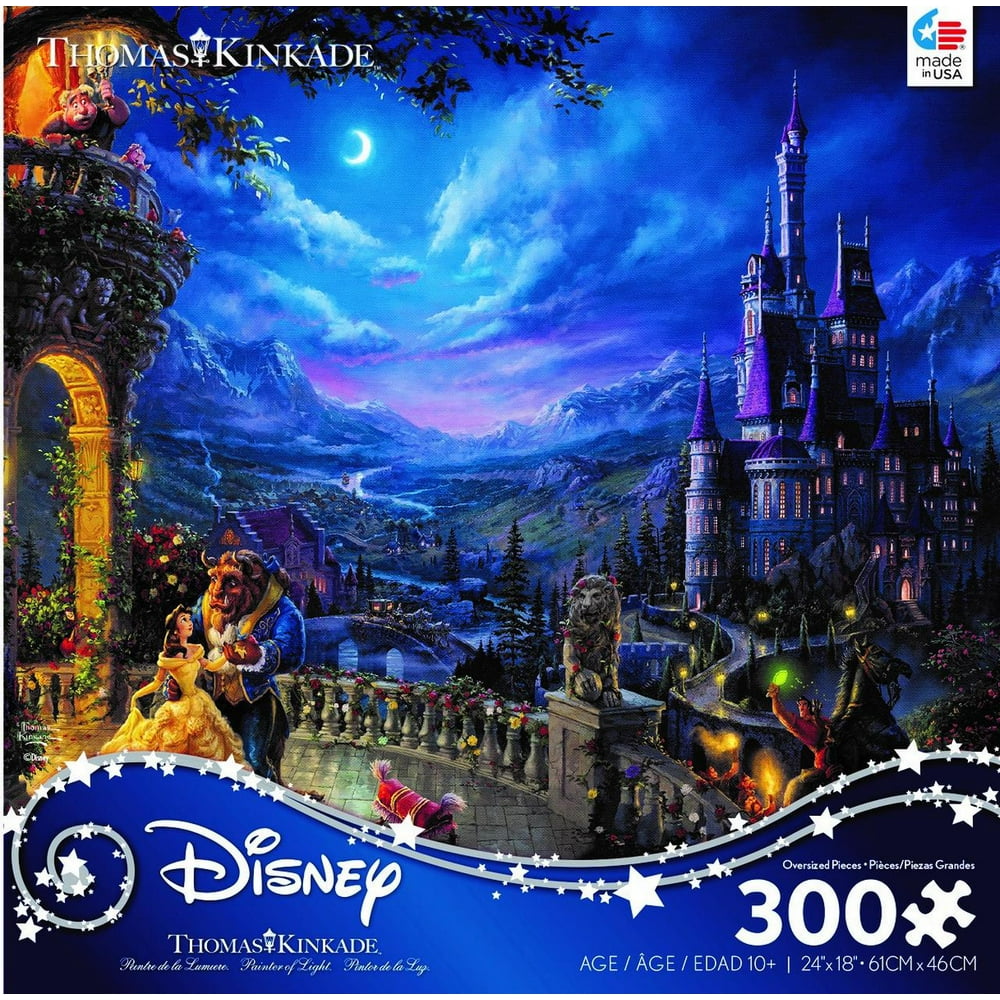 Ceaco Thomas Kinkade Disney Beauty and the Beast Moonlight 300