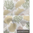 thumbnail image 6 of Sage Green Coastal Kitchen Valances for Windows Farmhouse Linen Window Valance Curtain for Living Room Window Treatment Coral Ocean Marine Modern Sea Valance Rod Pocket Topper Drape, 42 x 12 Inch, 6 of 6