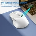 thumbnail image 3 of Noiseless Dual Mode Wireless Mouse Bluetooth 2.4G, Silent Click, DPI Adjustable, 500mA Battery, Display for PC Laptop Mac, 3 of 9