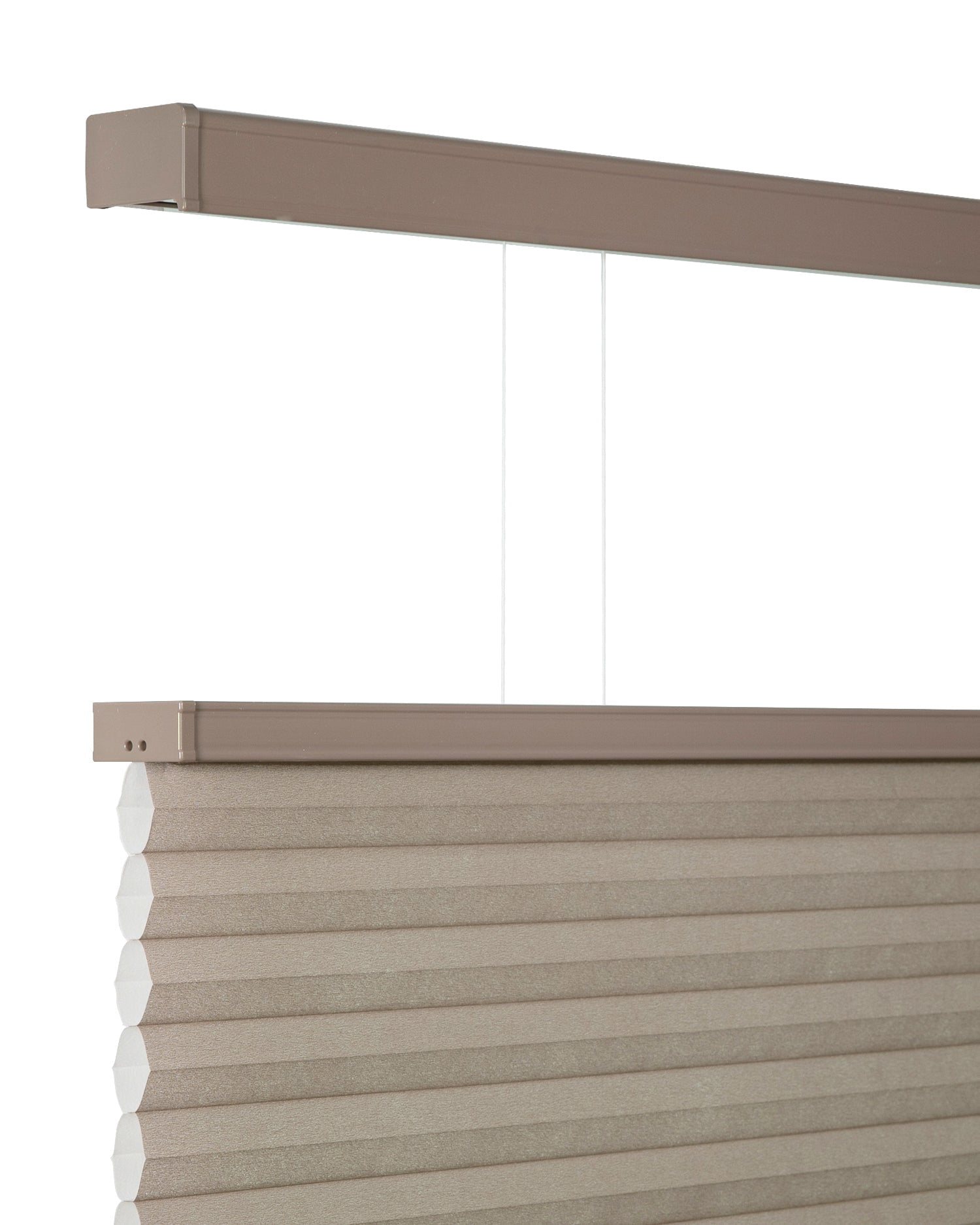 Chicology Cordless Top Down Bottom Up Light Filtering Cellular Shade, Khaki Grey 67.75"W x 72"H